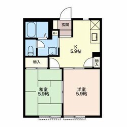 富田駅 徒歩5分 1階の物件間取画像